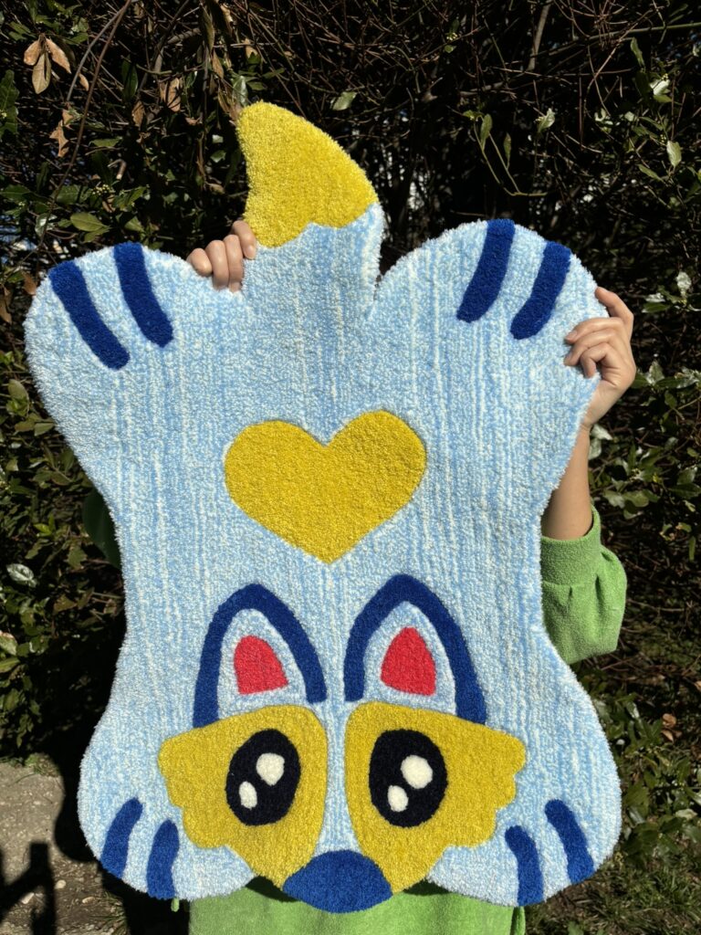 Tapis coloré au design chaleureux tapis tapisserie tufting mignon coloré enfant chambre décoration couleur loup