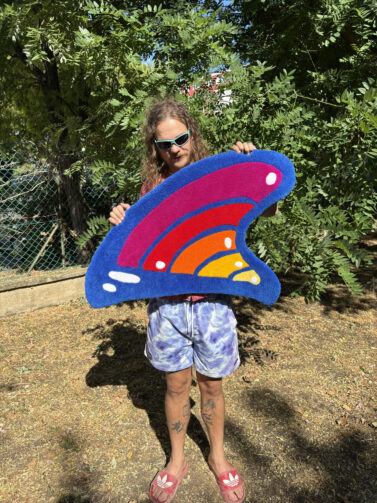 Le coolquillage tapis tapisserie tufting mignon mer été coquillage zen coloré enfant chambre décoration couleur