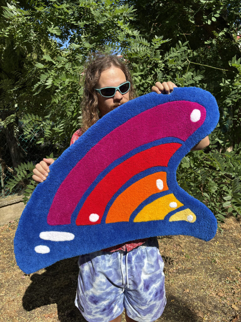 tapis tapisserie tufting mignon mer été coquillage zen coloré enfant chambre décoration couleur