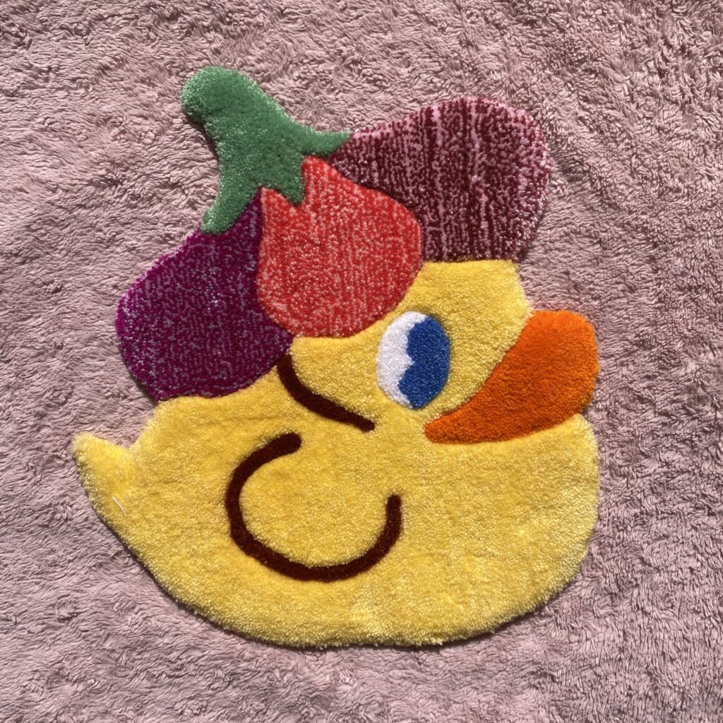 tapis tapisserie tufting mignon canard fleur zen coloré enfant chambre décoration couleur