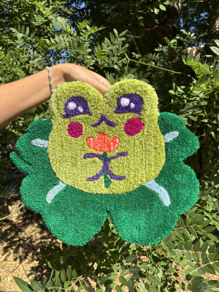 tapis tapisserie tufting mignon grenouille coloré enfant chambre décoration couleur