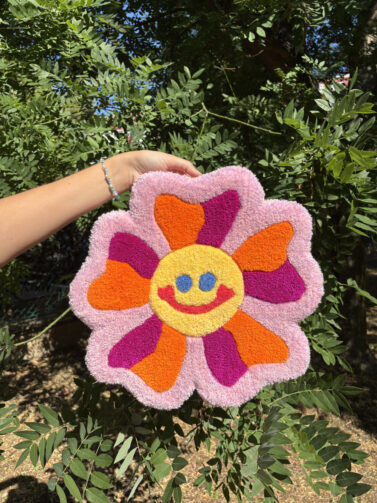 Bébé fleur ever tapis tapisserie tufting mignon fleur coloré enfant chambre décoration couleur