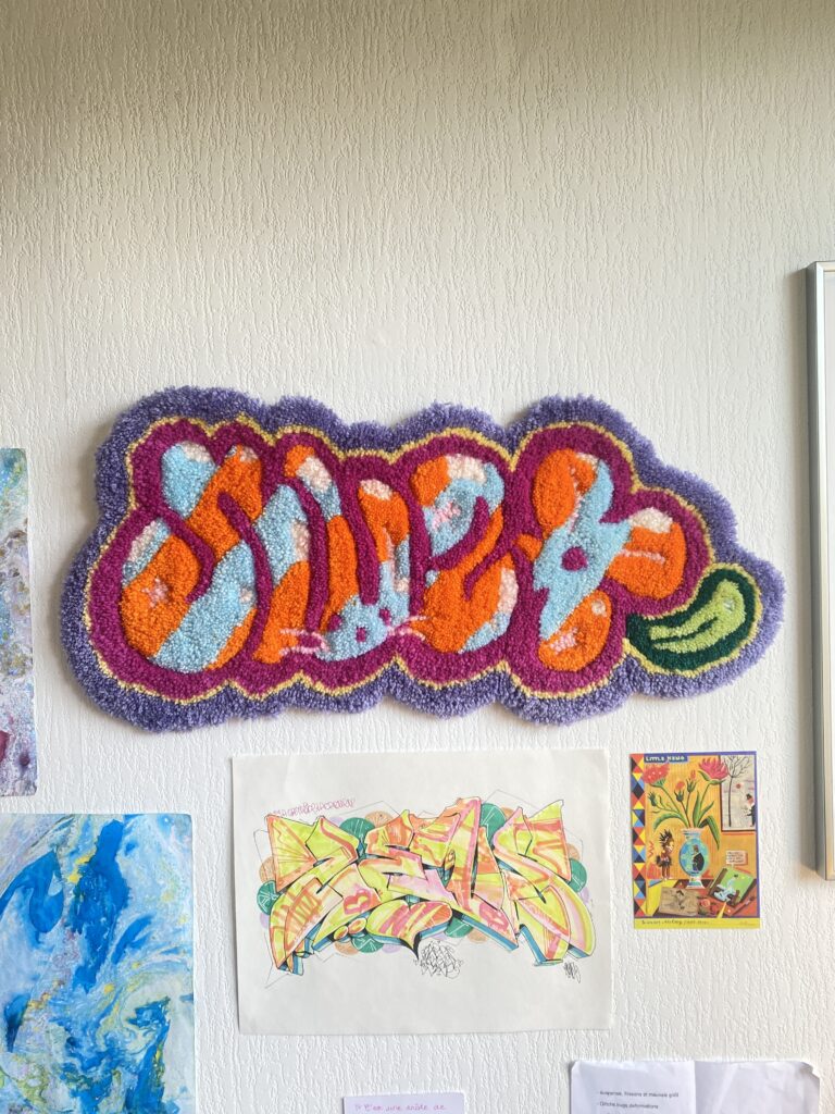 tapis tapisserie tufting graffiti textile art